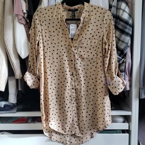 Printed button up top